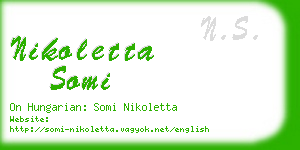 nikoletta somi business card